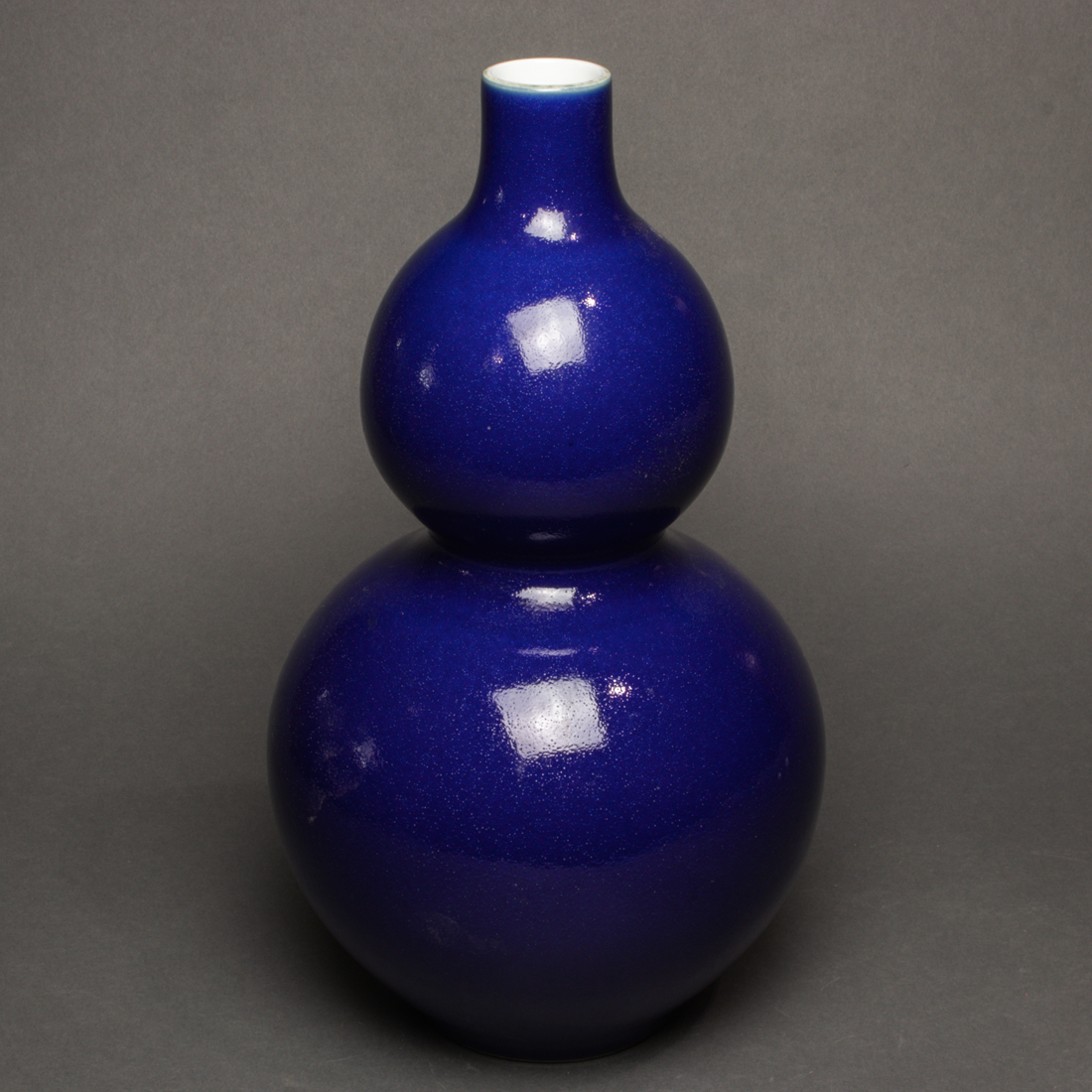 CHINESE COBALT BLUE GLAZED DOUBLE