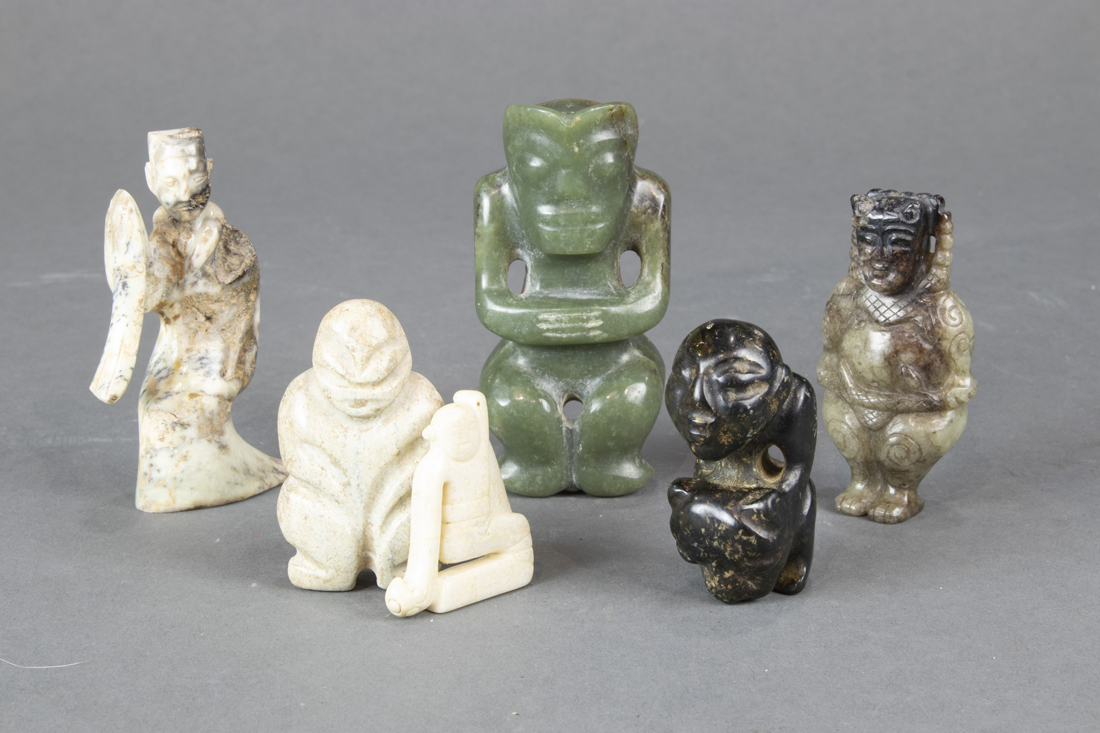  LOT OF 6 CHINESE ARCHAISTIC HARSTONE 3a2dc9