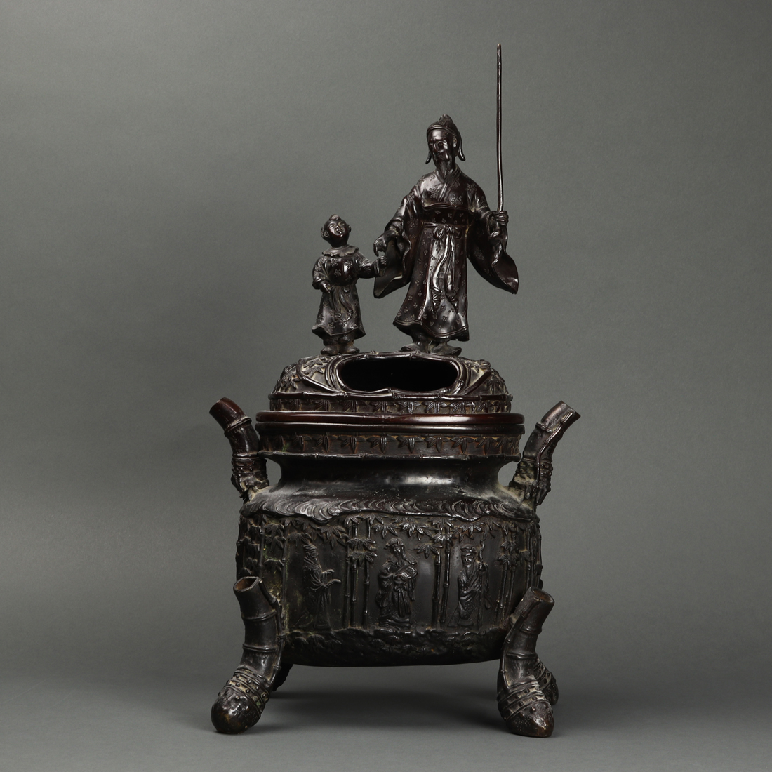 JAPANESE PATINATED BRONZE CENSER