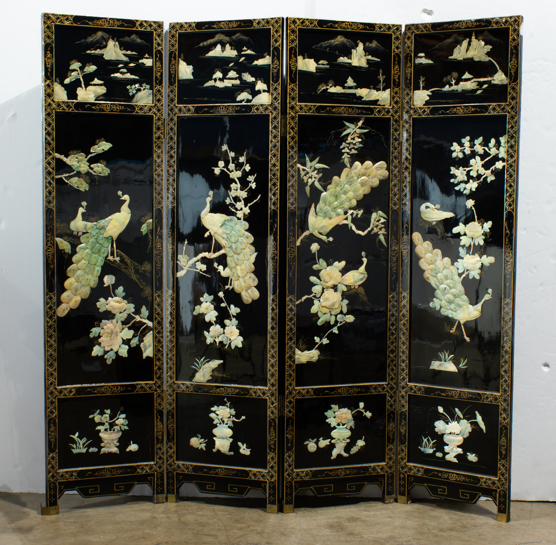 CHINESE FOUR PANEL FOLDING SCREEN 3a2e2d