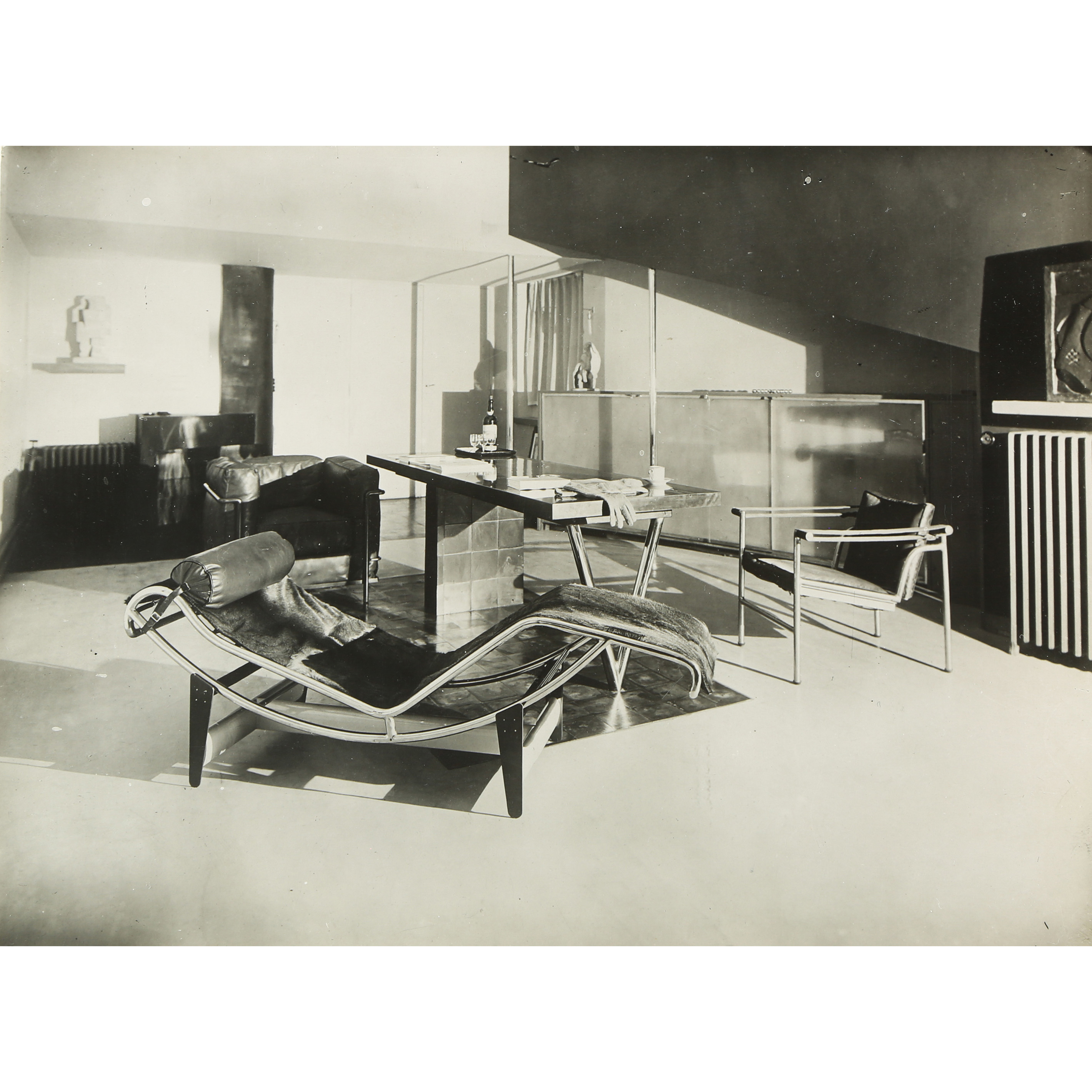 PHOTOGRAPH LE CORBUSIER LIVING 3a2ea0