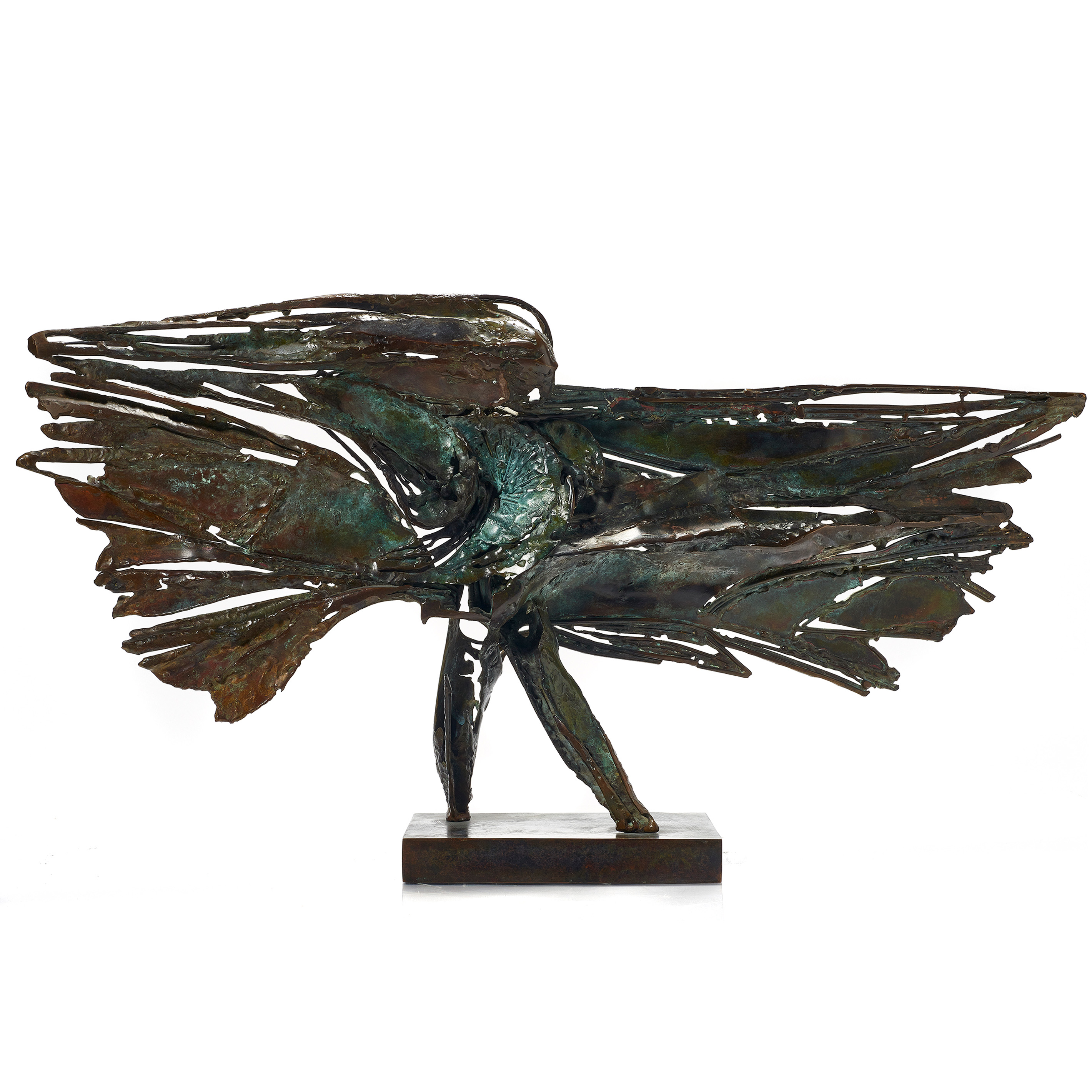 SCULPTURE ABSTRACT WINGED FIGURE 3a2eb2