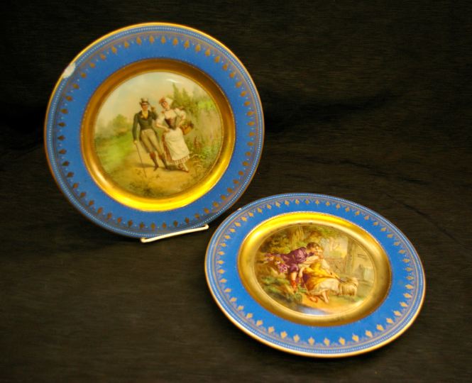 Pair of Richly Gilded Periwinkle 3a59de
