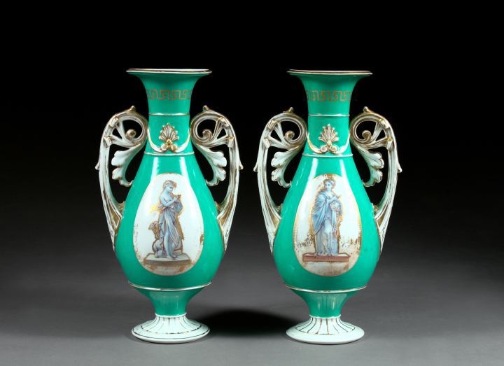 Large Pair of Franco-Bohemian Two-Handled
