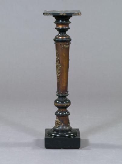 French Ebonized, Parcel-Gilt and