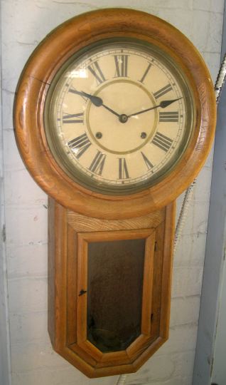 American Oak Circular Wall Clock,