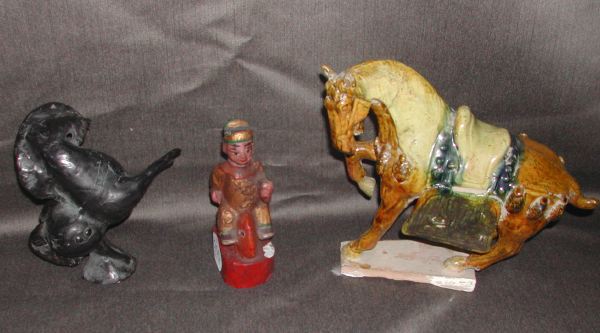 Group of Three Tabletop Figures,