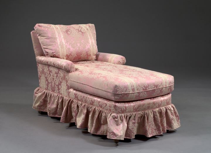 Victorian-Style Upholstered Chaise