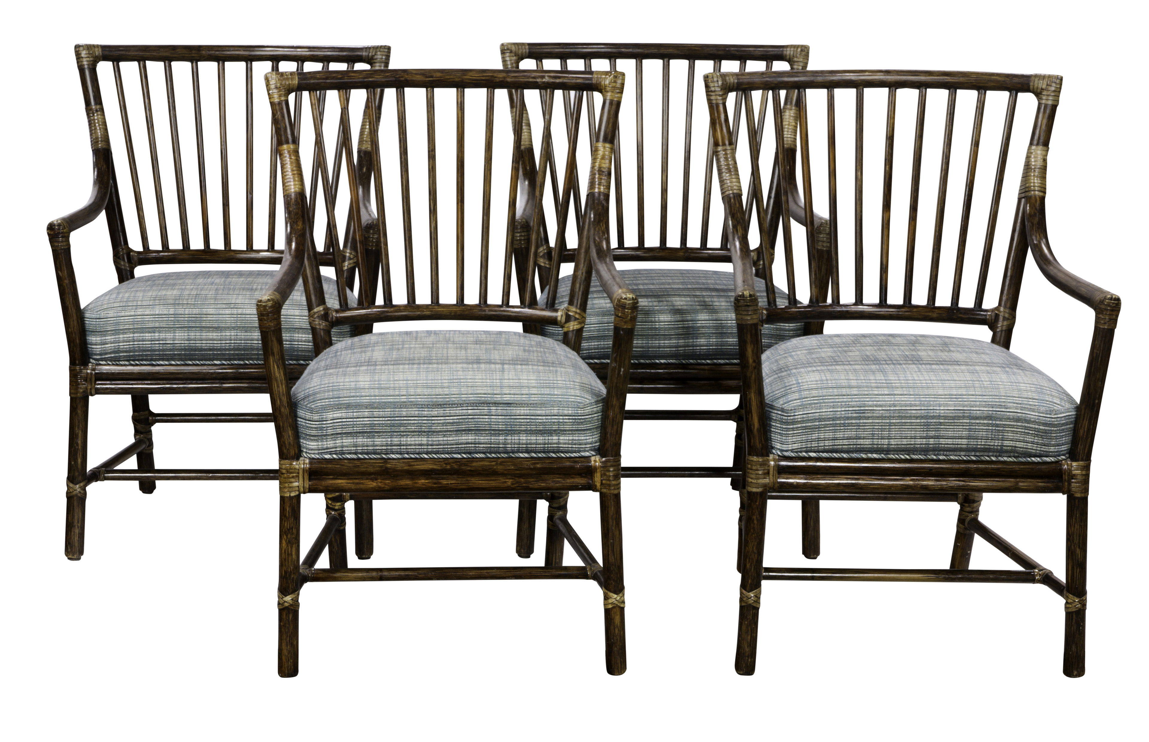  LOT OF 4 MCGUIRE ARMCHAIR GROUP 3a5abe
