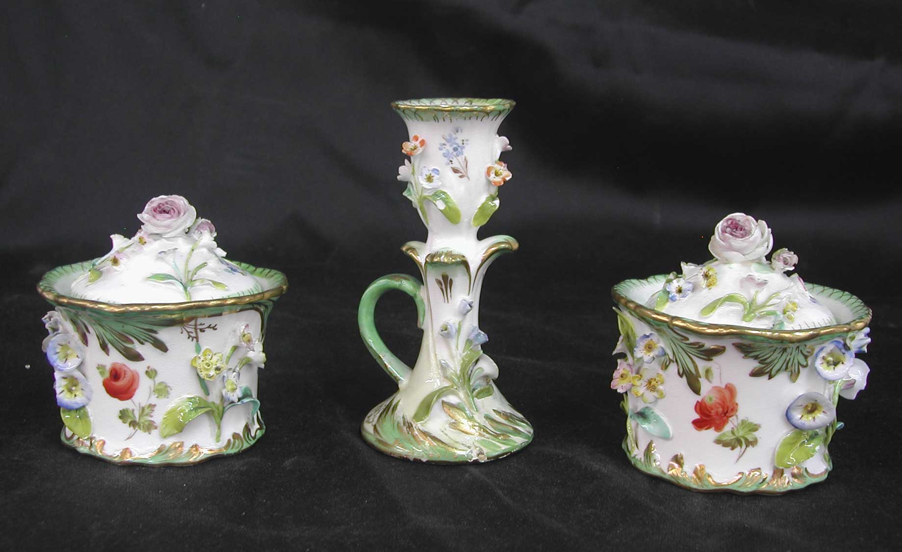 Fine English Three-Piece Porcelain