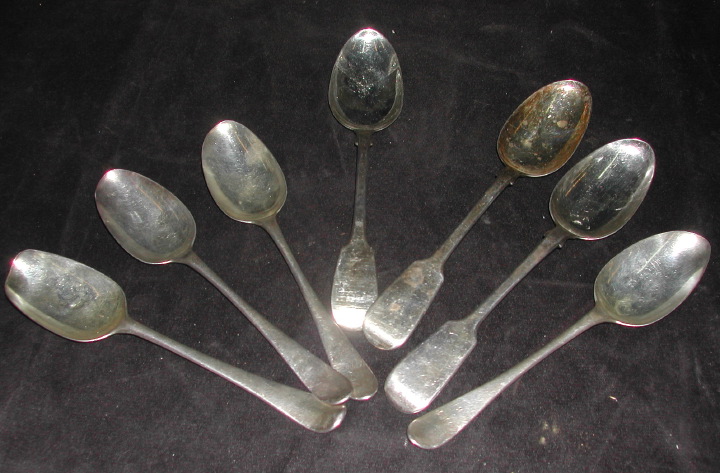 Group of Seven Silver Spoons  3a5b4a