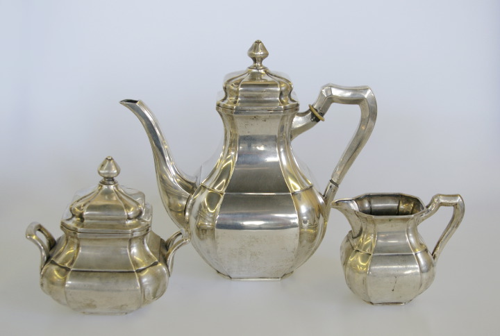 German Three-Piece .800-Standard Silver