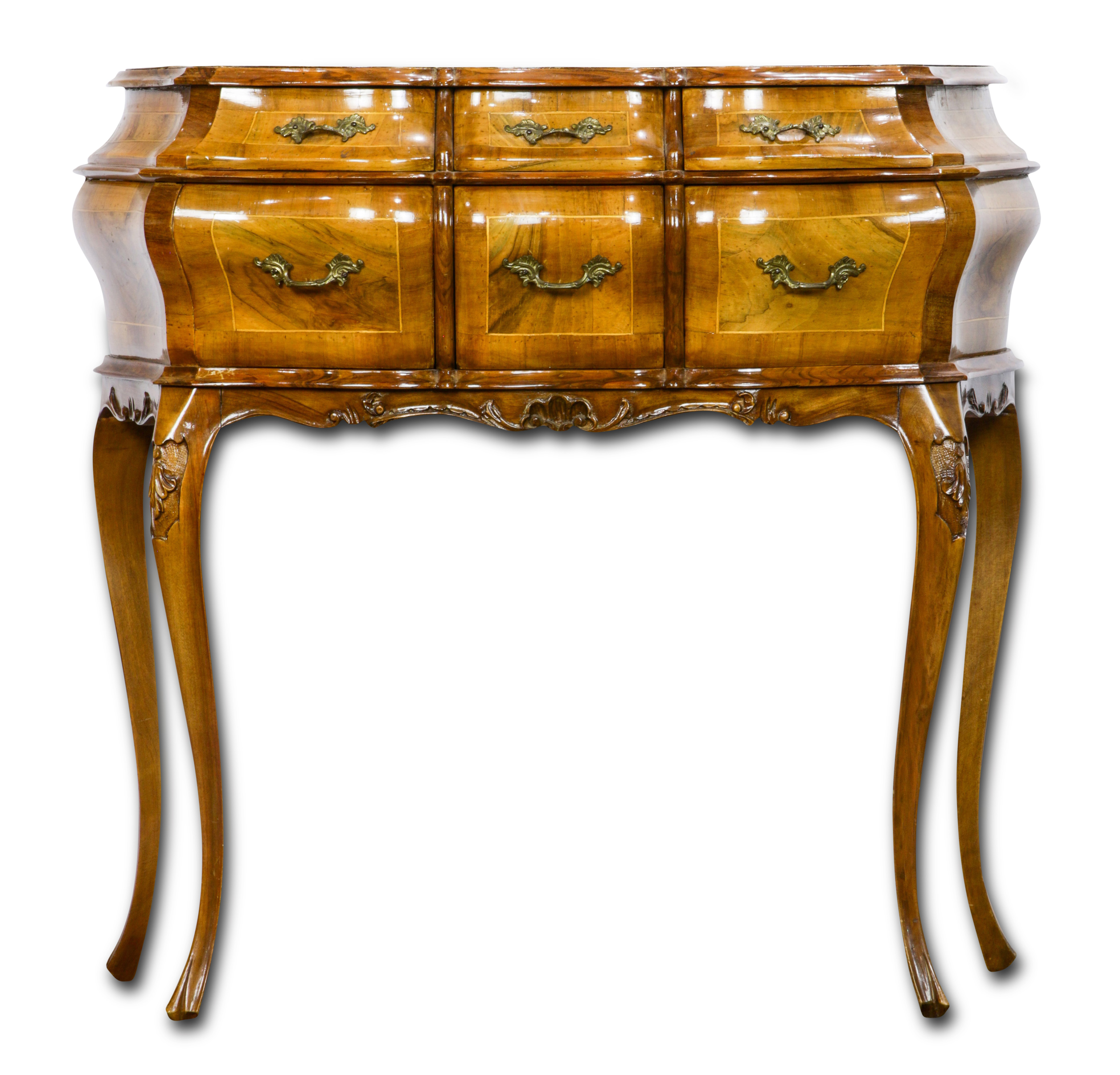 A ROCOCO STYLE INLAID COMMODE A 3a5b68