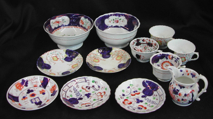 Group of Twelve Porcelain Cups and Saucers,