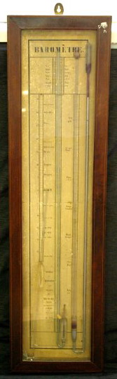 Louis Philippe Mahogany Wall Barometer  3a5bcb