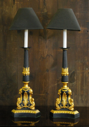 Tall Pair of French Parcel-Gilt