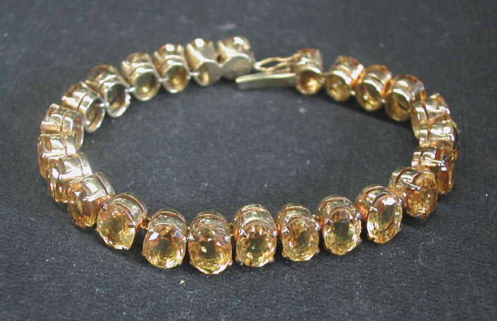 Vermeil and Citrine Link Bracelet  3a5c6c