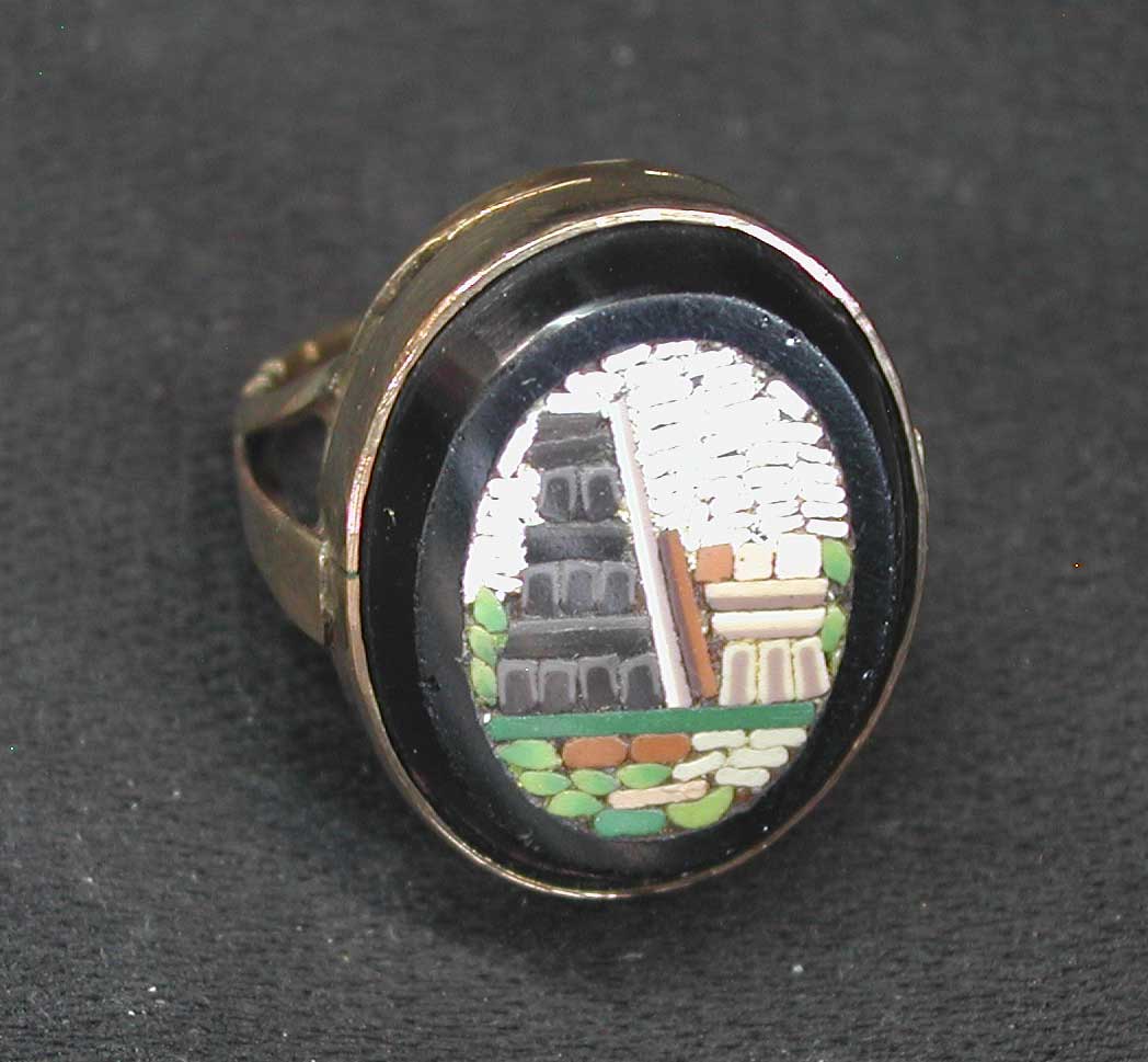 Italian Micro Mosaic Ring ca  3a5c94