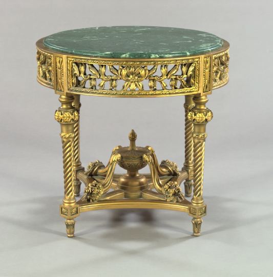 Louis XVI Style Giltwood and Marble Top 3a5c9f