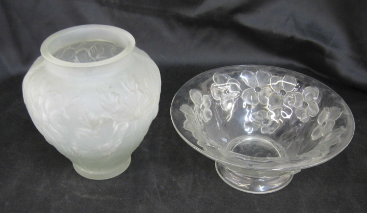 American Art Glass Bowl and Vase,
