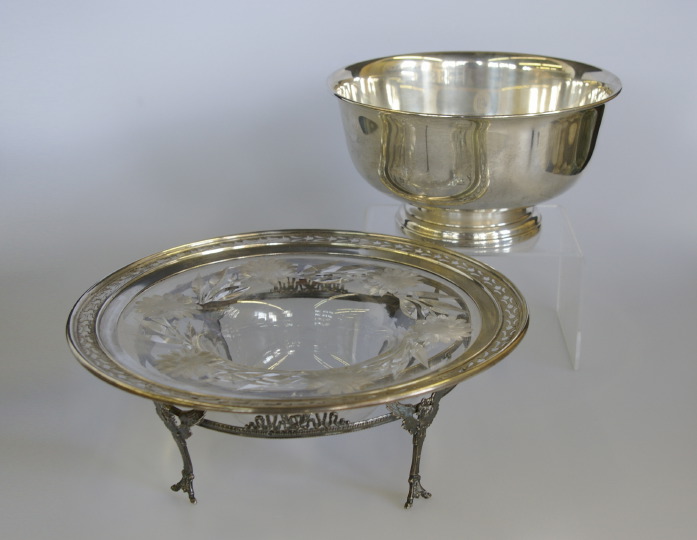 Three Silver and Silverplate Items,