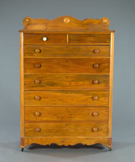 American Provincial Pine Tall Chest