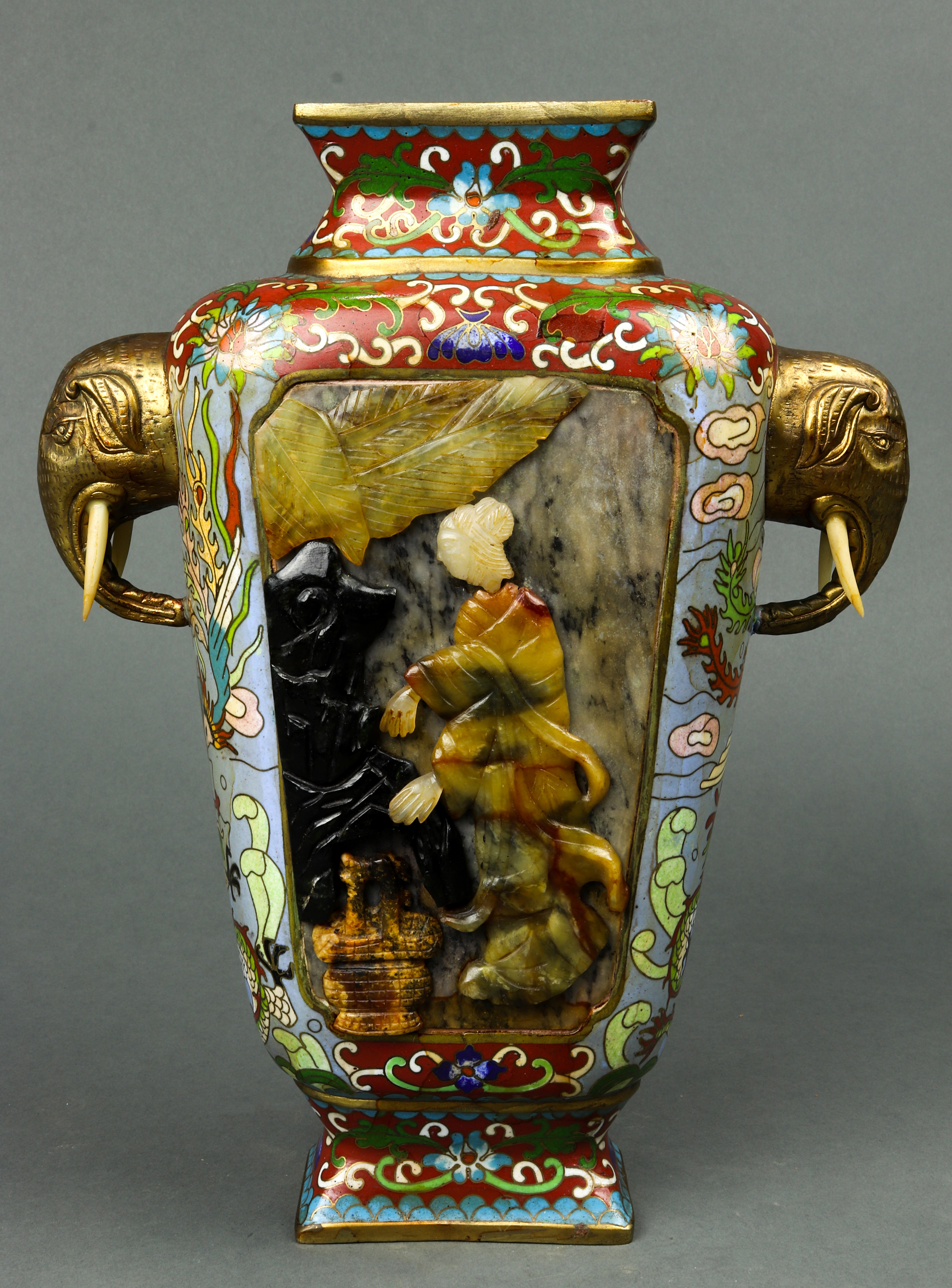CHINESE CLOISONNE ENAMEL VASE Chinese 3a5ddb