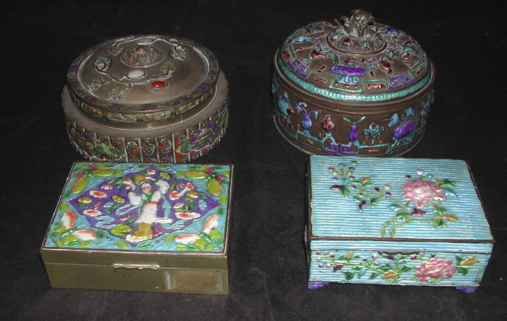 Group of Four Decorative Boxes  3a5de5