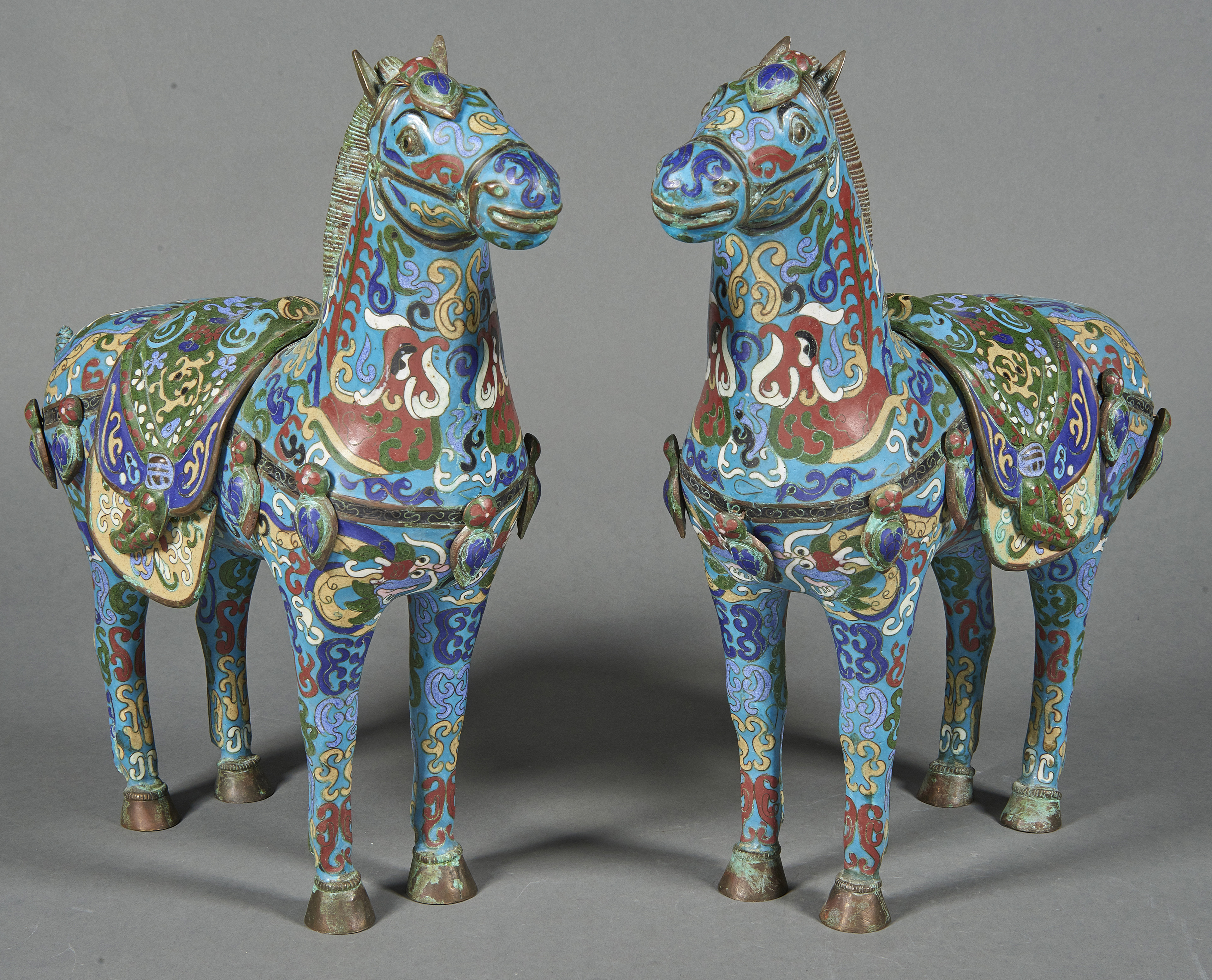 PAIR OF CHINESE CLOISONNE ENAMEL