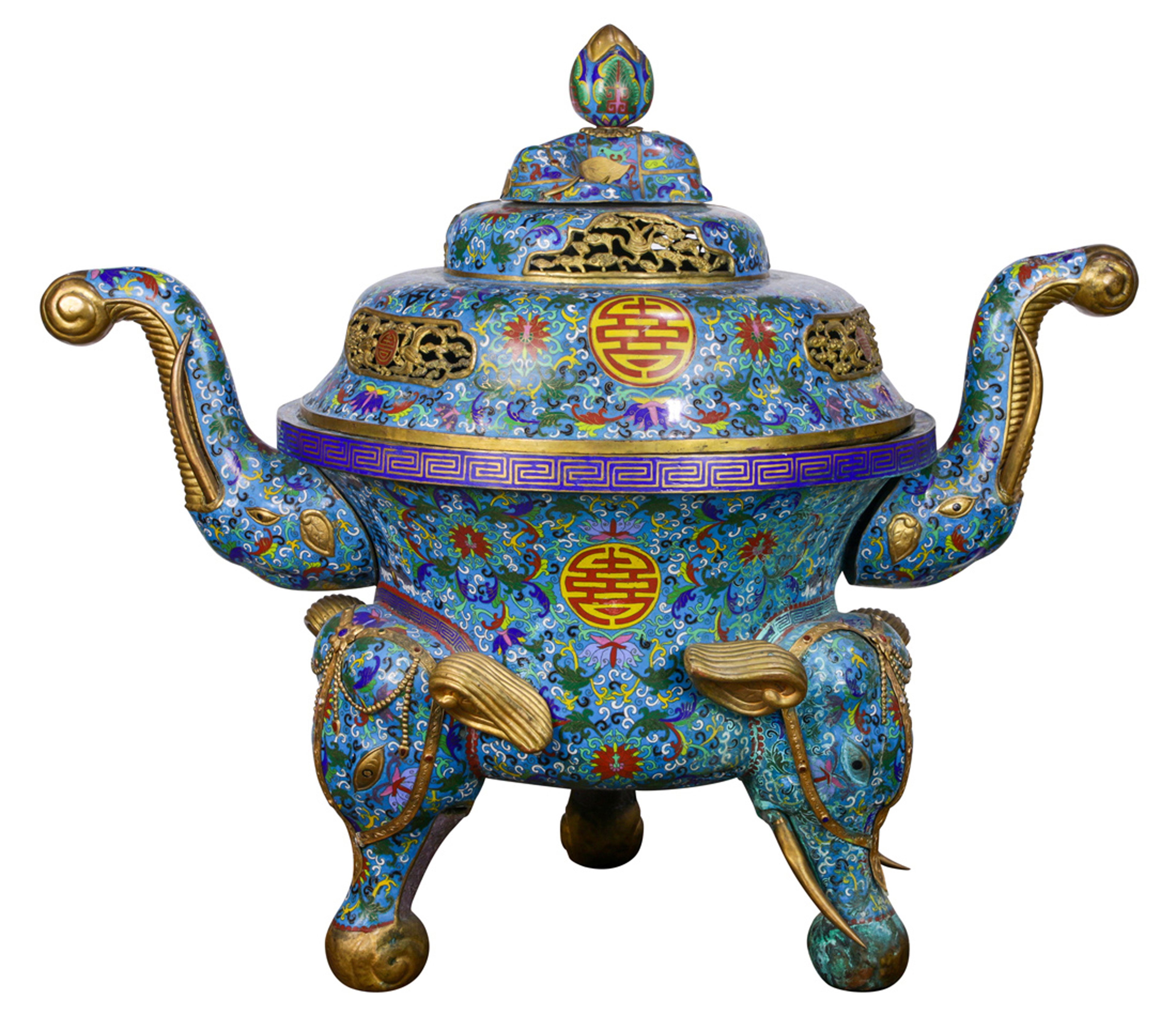 MASSIVE CHINESE CLOISONNE ENAMEL 3a5deb