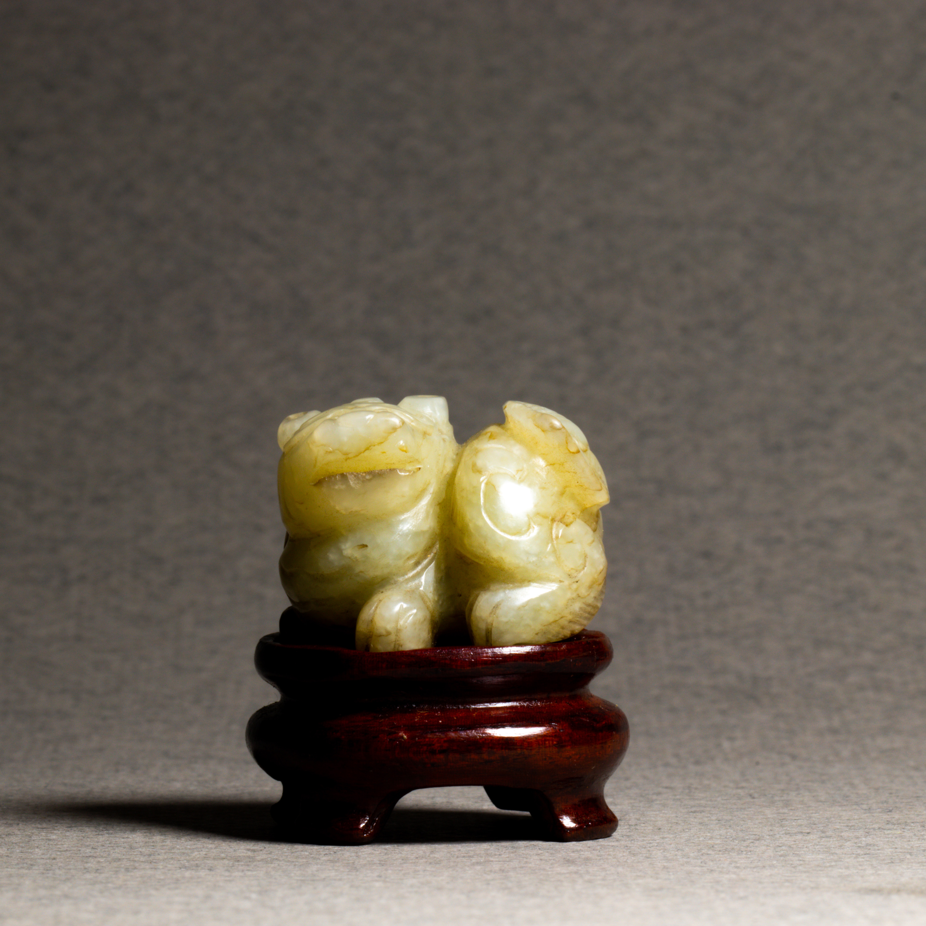 CHINESE CELADON JADE MYTHICAL CREATURE