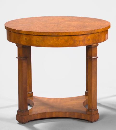 Empire-Style Oyster Burl Side Table,