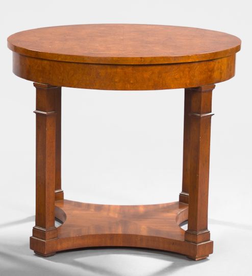 Empire-Style Oyster Burl Side Table,