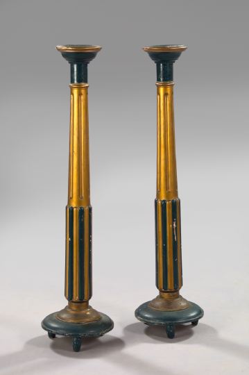 Pair of Neoclassical-Style Polychromed