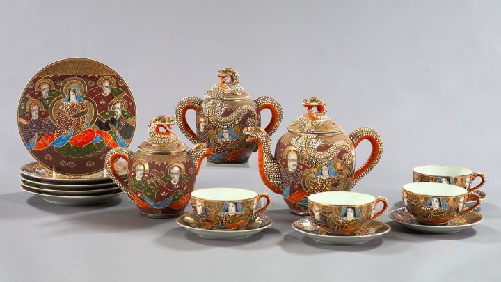 Japanese Taisho Sixteen Piece Porcelain 3a5e96