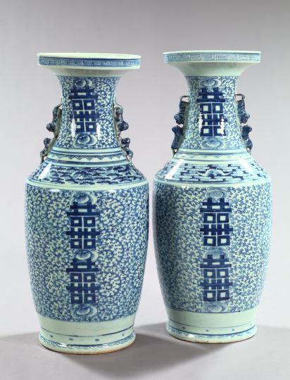 Tall Pair of Tao Kuang Blue and 3a5ea6