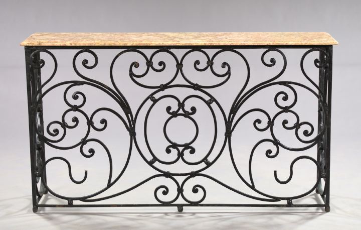 Pair of Wrought Iron and Marble Top 3a5f10