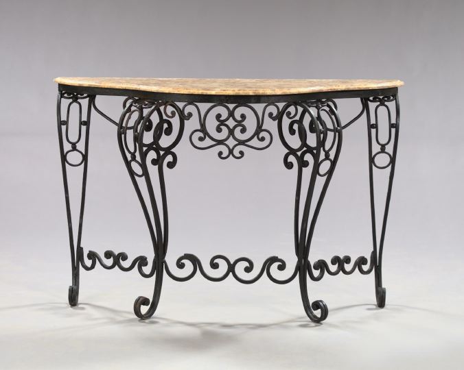 Pair of Wrought Iron and Marble Top 3a5f1e