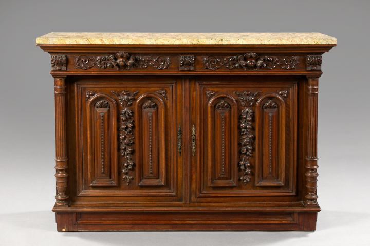 Continental Walnut and Marble-Top