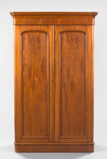 Victorian Mahogany Double-Door Armoire,
