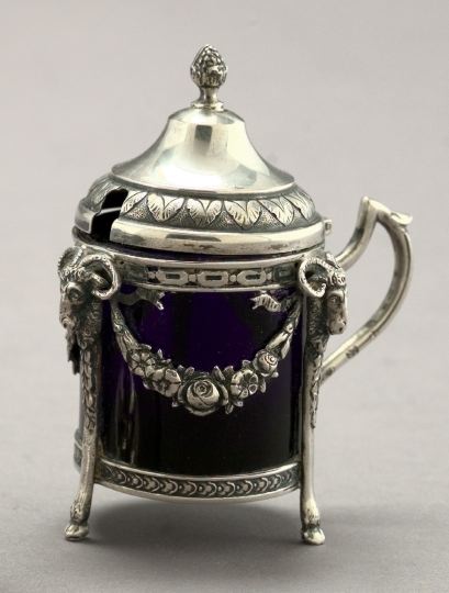 French Silver Footed Mustard Pot  3a5f89