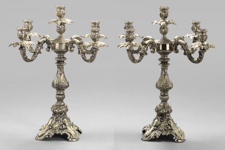 Tall Pair of Anglo-Indian Silvered
