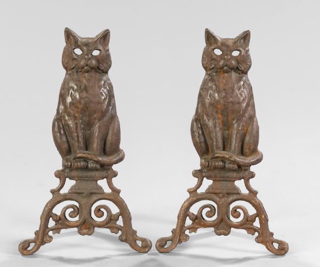 Pair of American Cast and Wrought Iron 3a5fe1
