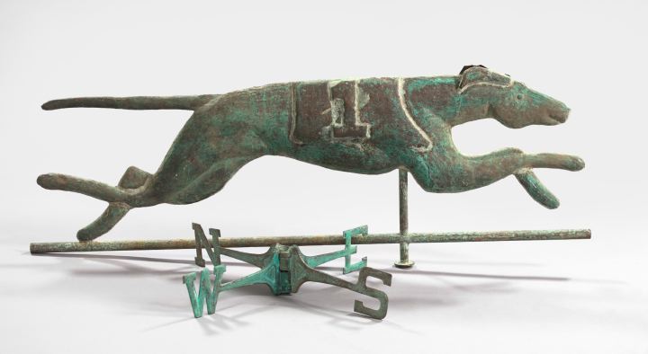 Large Patinated Copper Weathervane,