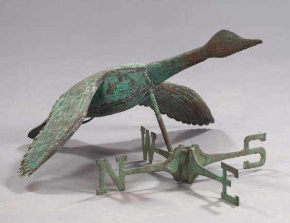 Large Patinated Copper Weathervane  3a5ff3