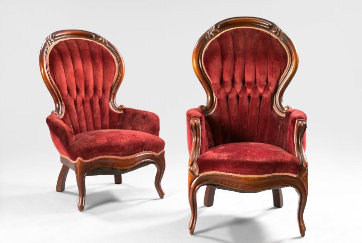 Victorian Revival Mahogany Armchair 3a6035