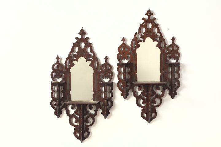 Pair of American Gothic Style Walnut 3a6066