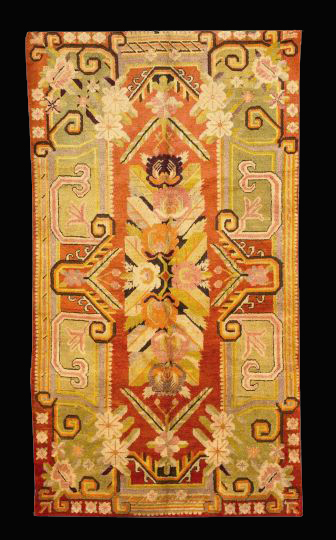 Antique Khotan Carpet,  4\' 7\"
