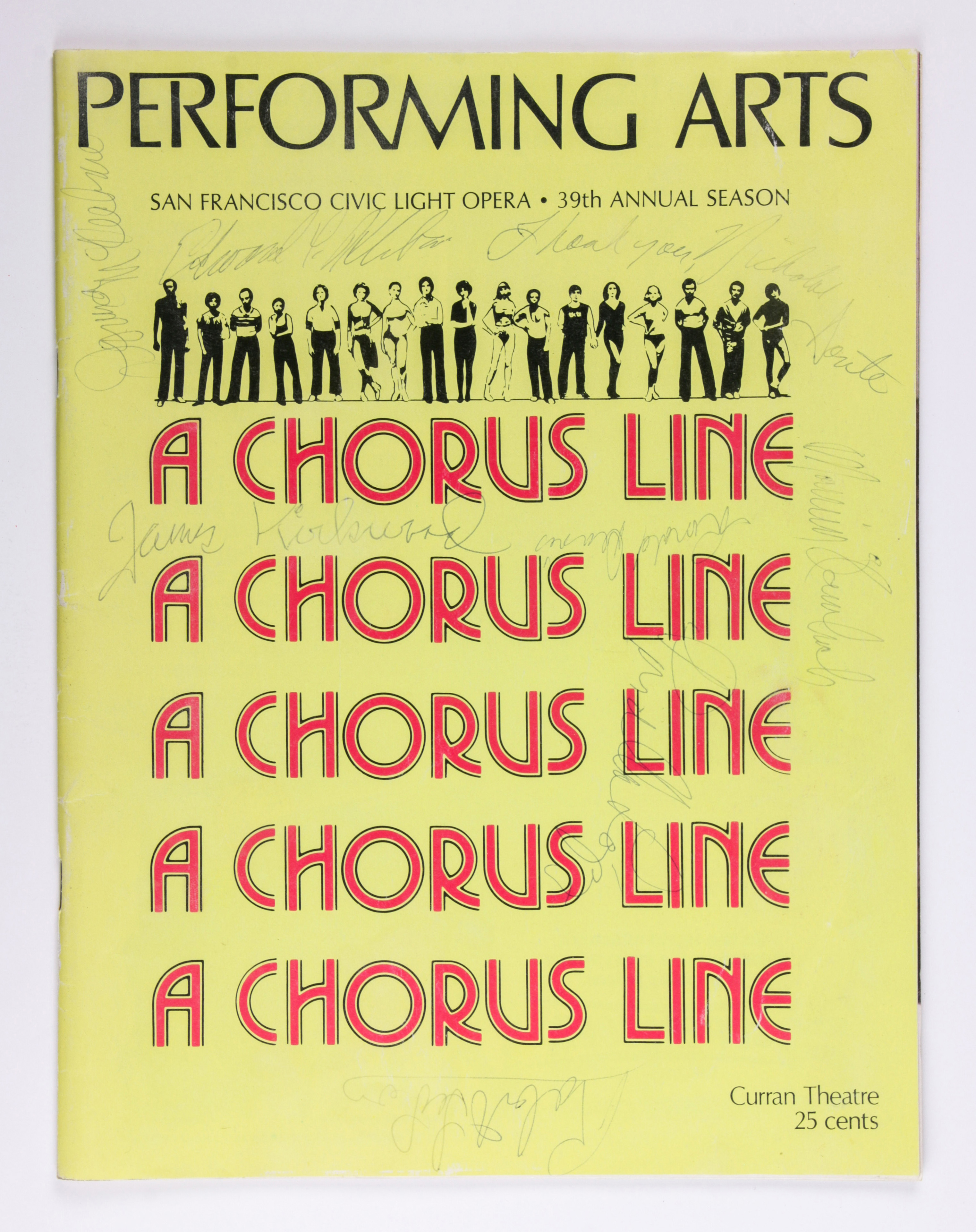 SIGNED CHORUS LINE PROGRAM FROM