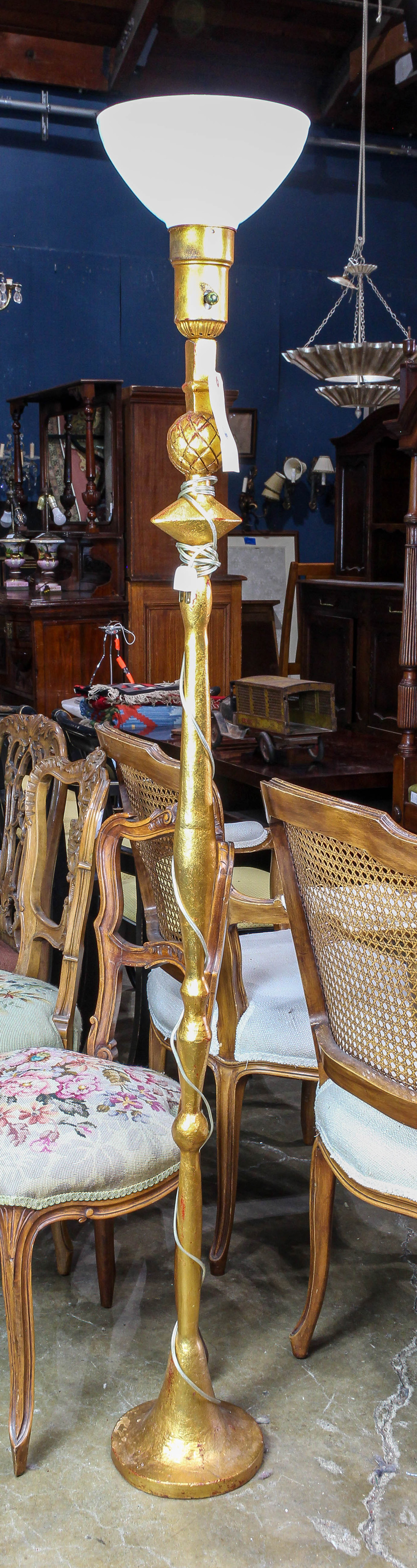 A GIACOMETTI STYLE FLOOR LAMP A